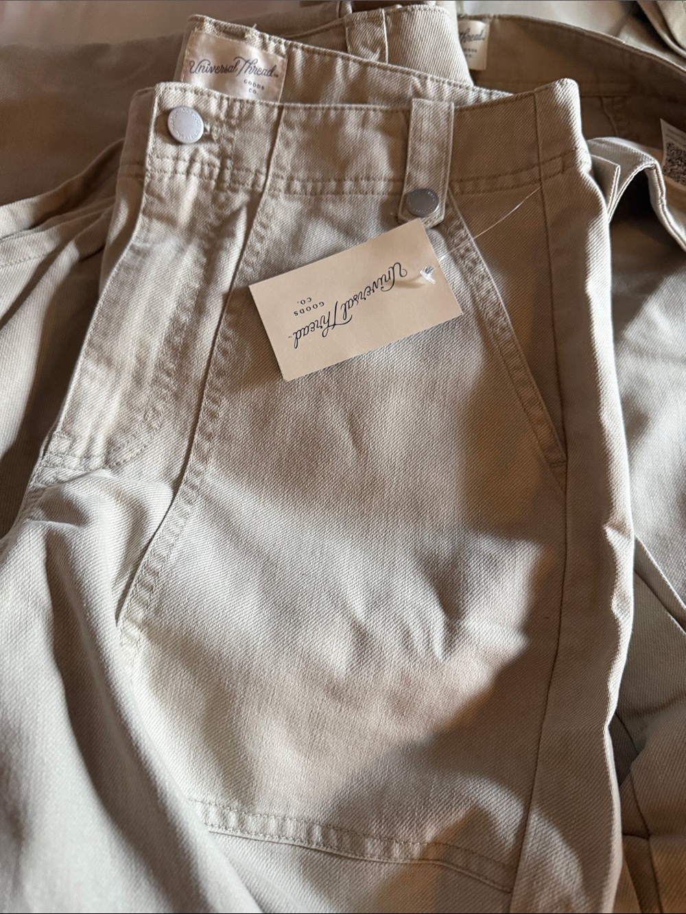 Universal Thread Tan wide leg lyocell cotton blend Pants with pockets NWT